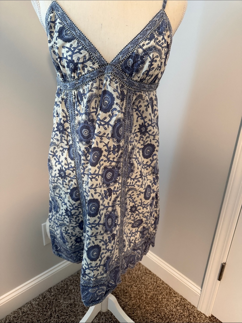 Fire Los Angeles Blue and White Floral Chemise
